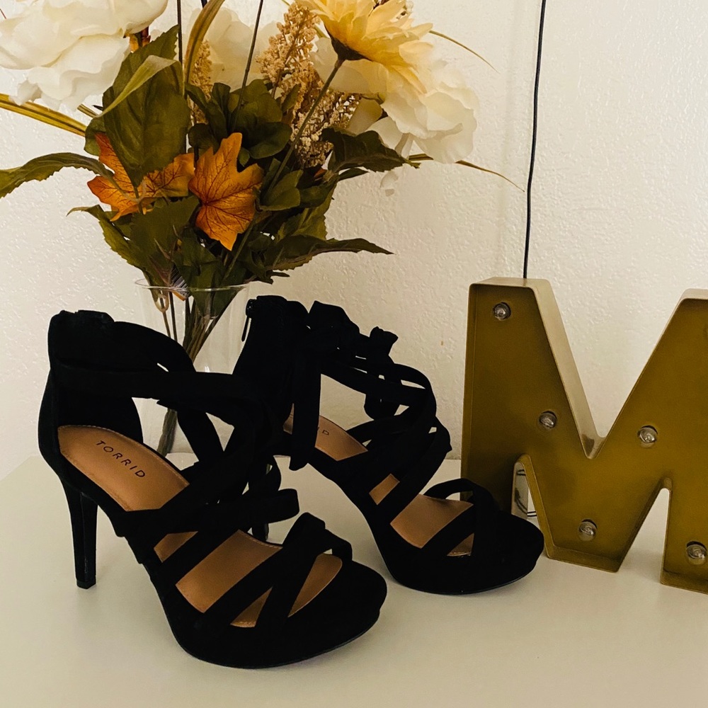 Torrid strappy black heels